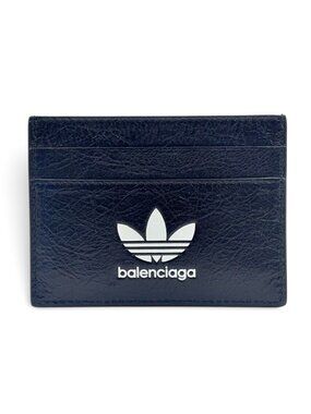Balenciaga Adidas Collaboration Lambskin Black White Card Case
